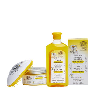 Camomila Intea@ Brunette and/or dark blond hair treatment. Free hairbrush and travel bag.